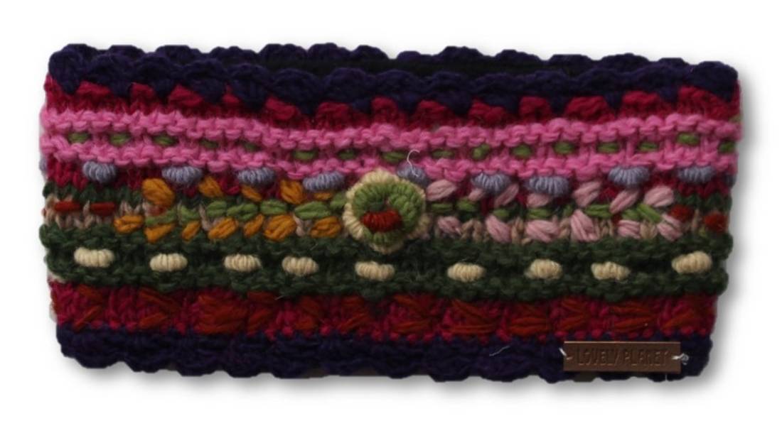 Panneb&aring;nd i ull med broderier