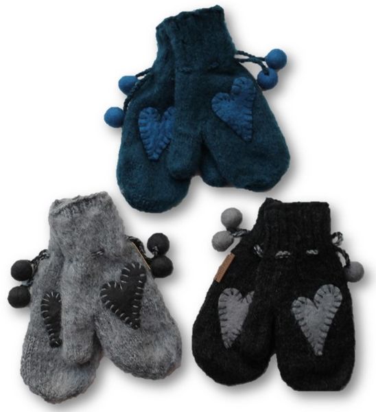 Votter med applikert hjerte